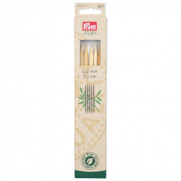 Prym Strumpfstricknadeln BAMBUS 20 cm 6,00 mm
