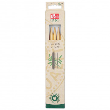 Prym Strumpfstricknadeln BAMBUS 20 cm 8,00 mm