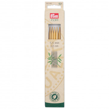 Prym Strumpfstricknadeln BAMBUS 20 cm 5,50 mm