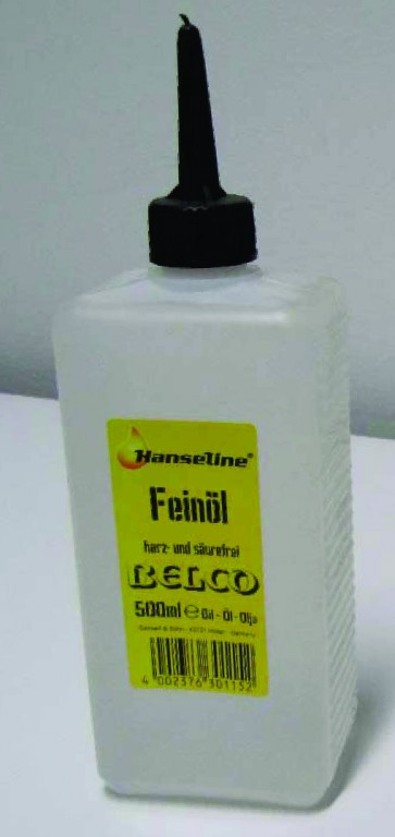 Öl für Nähmaschinen BELCO"Hanseline" 1/2-Liter