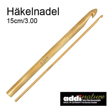 3,00mm Häkelndl.ADDI Bambus 15cm  3,0