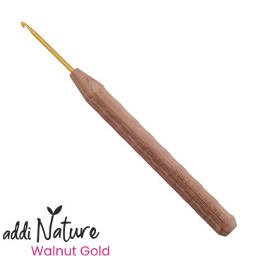 addiNature Walnut Gold Wollhäkelnadel - 2,5mm