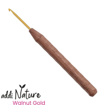 addiNature Walnut Gold Wollhäkelnadel - 3,0mm