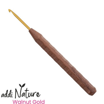addiNature Walnut Gold Wollhäkelnadel - 3,5mm