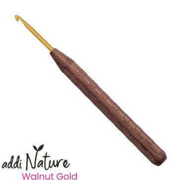addiNature Walnut Gold Wollhäkelnadel - 4,0mm
