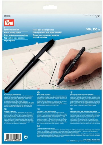 Prym Schnittmusterfolien mit Stift 1 x 1,5 m