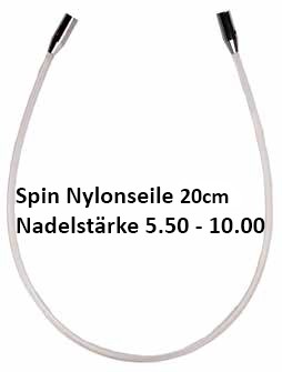 ChiaoGoo Spin Nylonseile 20cm für Nadelst. 5.50 - 10.00