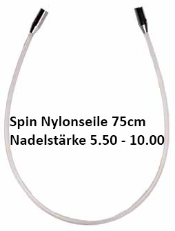 ChiaoGoo Spin Nylonseile 75cm für Nadelst. 5.50 - 10.00