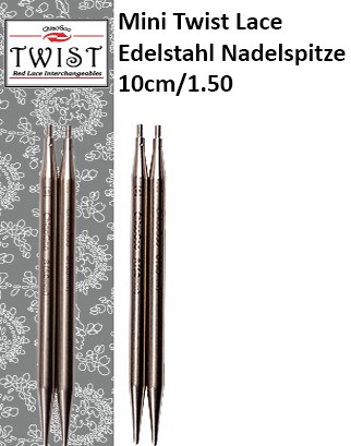 ChiaoGoo Mini Twist Lace Edelstahl Nadelspitze 10cm/1.50