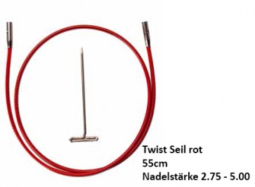 ChiaoGoo Twist Seil rot 55cm für Nadelst. 2.75 - 5.00
