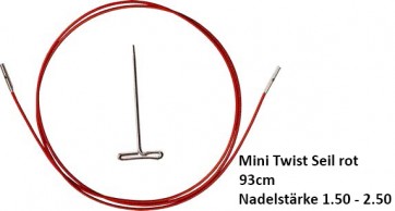 ChiaoGoo Mini Twist Seil rot 93cm für Nadelst. 1.50 - 2.50