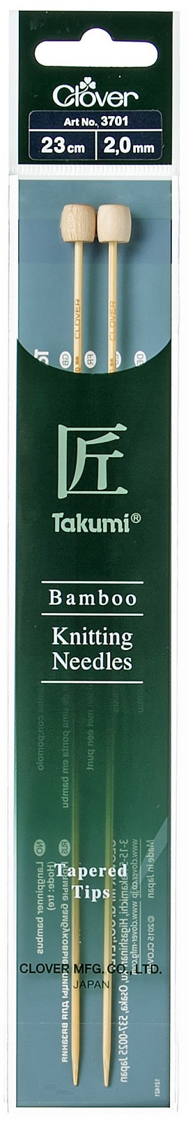 CLOVER Jackenstrickndl. Bambus Takumi 23cm/2.00mm