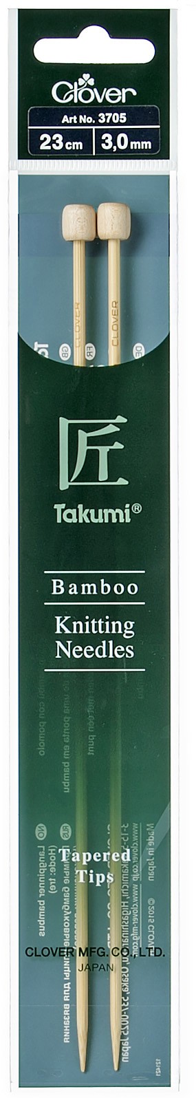 CLOVER Jackenstrickndl. Bambus Takumi 23cm/3.00mm