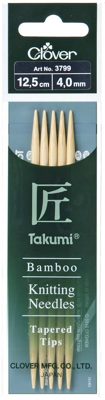 CLOVER Strumpfstrickndl Bambus Takumi 12.5cm/4.00mm