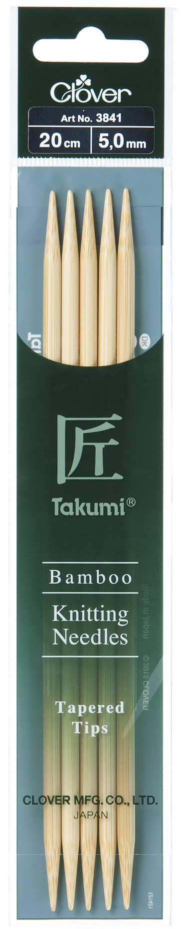CLOVER Strumpfstrickndl Bambus Takumi 20cm/5.00mm