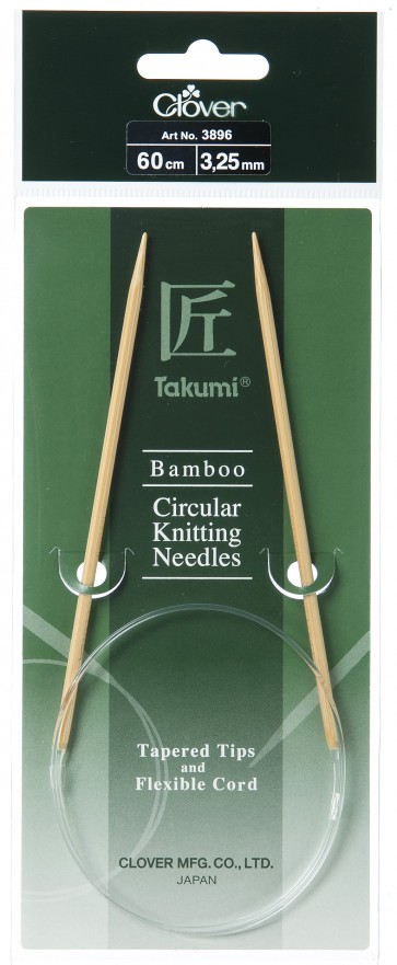CLOVER Rundstrickndl. Bambus Takumi 60cm/3.25mm