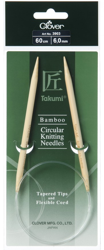 CLOVER Rundstrickndl. Bambus Takumi 60cm/6.00mm