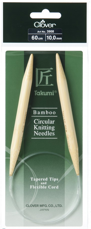CLOVER Rundstrickndl. Bambus Takumi 60cm/10.00mm