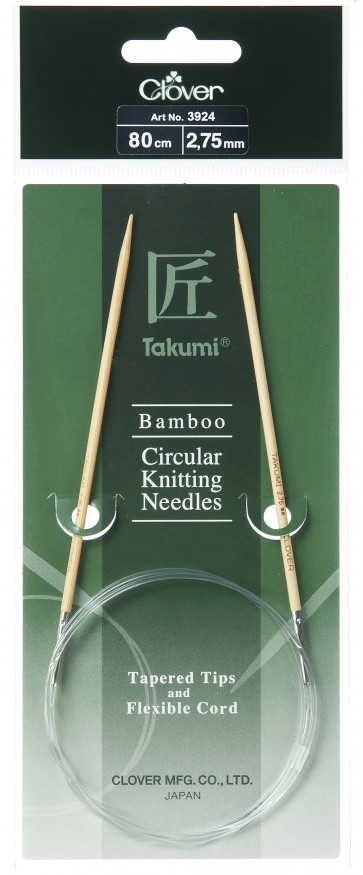 CLOVER Rundstrickndl. Bambus Takumi 80cm/2.75mm