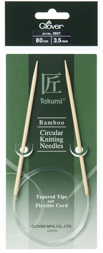 CLOVER Rundstrickndl. Bambus Takumi 80cm/3.50mm
