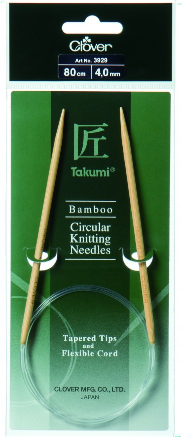 CLOVER Rundstrickndl. Bambus Takumi 80cm/4.00mm