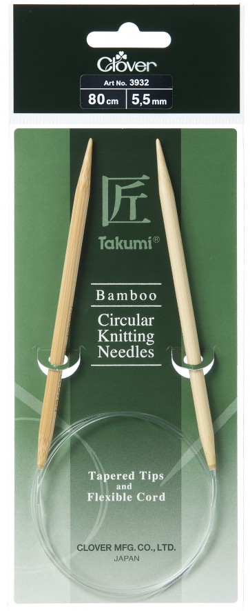 CLOVER Rundstrickndl. Bambus Takumi 80cm/5.50mm