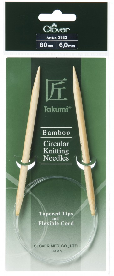 CLOVER Rundstrickndl. Bambus Takumi 80cm/6.00mm