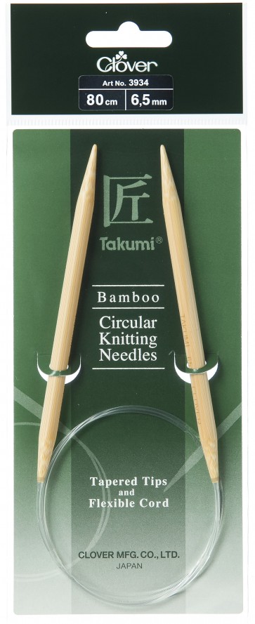 CLOVER Rundstrickndl. Bambus Takumi 80cm/6.50mm