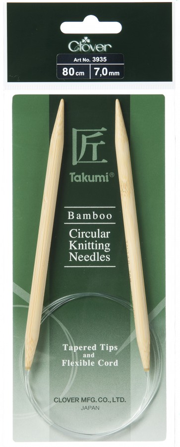 CLOVER Rundstrickndl. Bambus Takumi 80cm/7.00mm