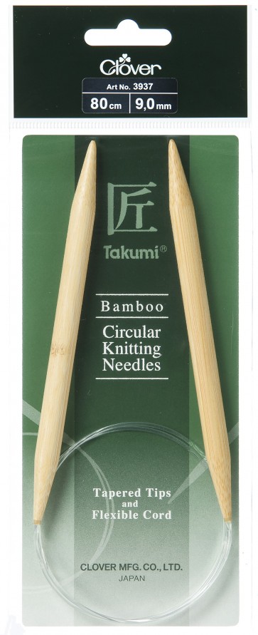 CLOVER Rundstrickndl. Bambus Takumi 80cm/9.00mm