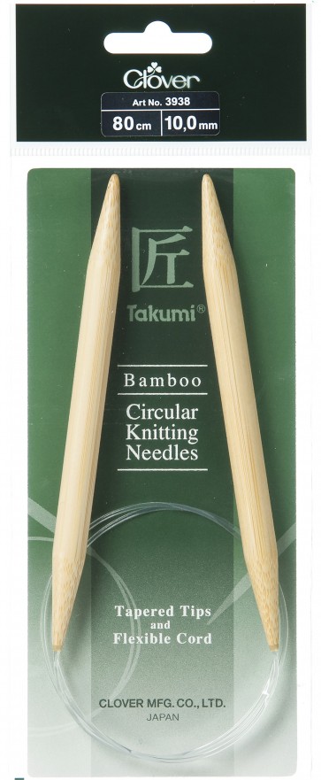 CLOVER Rundstrickndl. Bambus Takumi 80cm/10.00mm