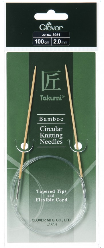 CLOVER Rundstrickndl. Bambus Takumi 100cm/2.00mm