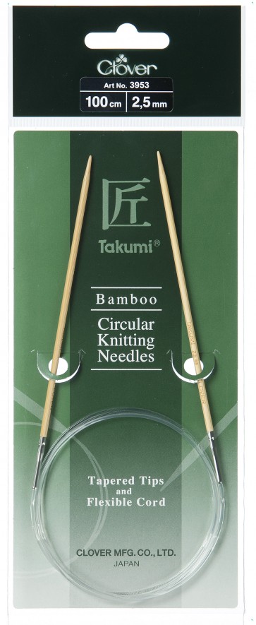 CLOVER Rundstrickndl. Bambus Takumi 100cm/2.50mm