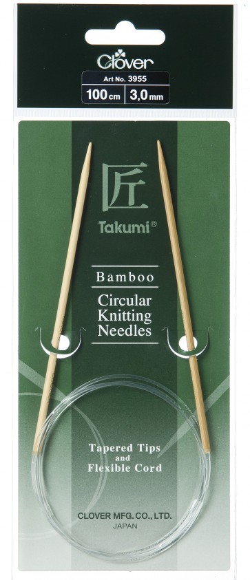 CLOVER Rundstrickndl. Bambus Takumi 100cm/3.00mm