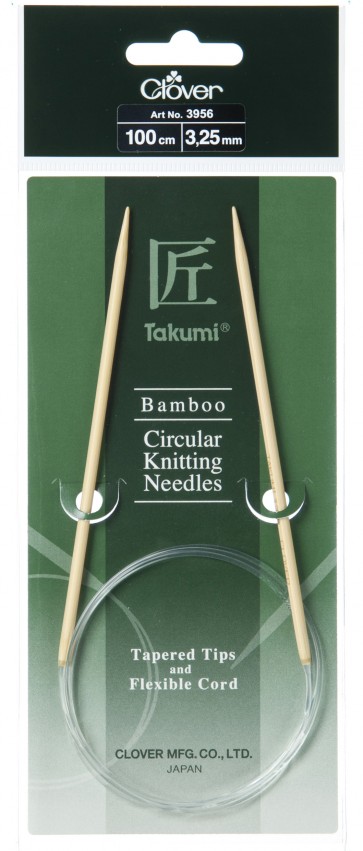 CLOVER Rundstrickndl. Bambus Takumi 100cm/3.25mm