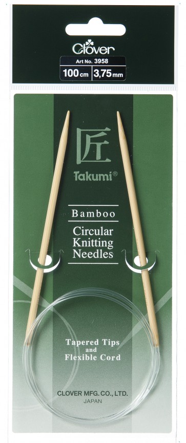 CLOVER Rundstrickndl. Bambus Takumi 100cm/3.75mm