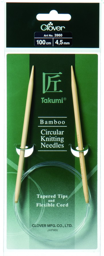 CLOVER Rundstrickndl. Bambus Takumi 100cm/4.50mm