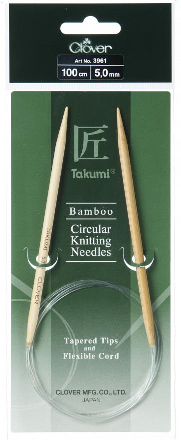 CLOVER Rundstrickndl. Bambus Takumi 100cm/5.00mm