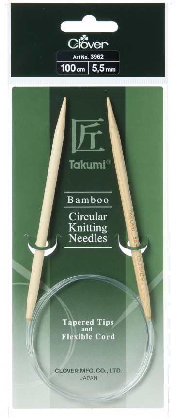 CLOVER Rundstrickndl. Bambus Takumi 100cm/5.50mm