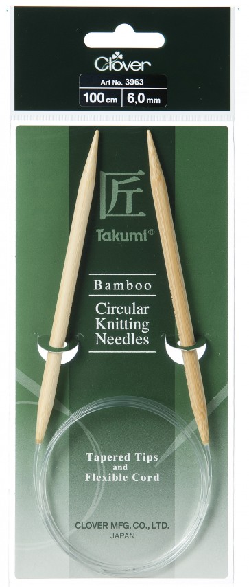 CLOVER Rundstrickndl. Bambus Takumi 100cm/6.00mm