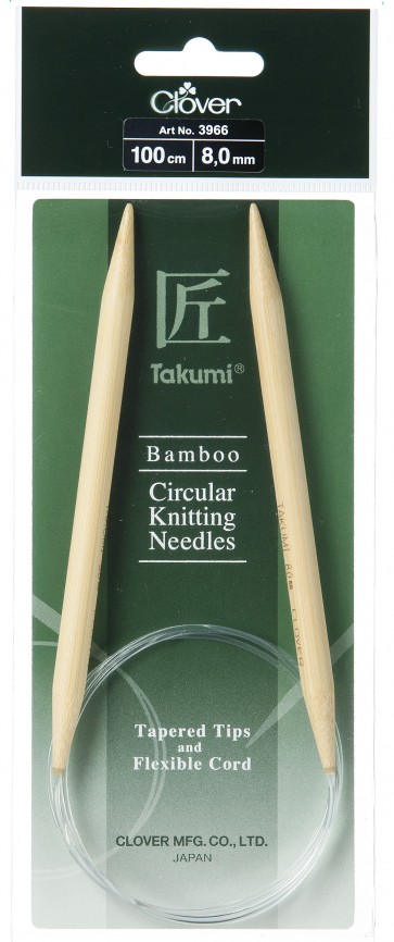 CLOVER Rundstrickndl. Bambus Takumi 100cm/8.00mm