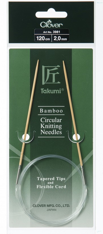 CLOVER Rundstrickndl. Bambus Takumi 120cm/2.00mm