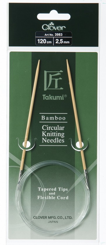 CLOVER Rundstrickndl. Bambus Takumi 120cm/2.50mm