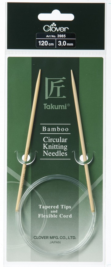 CLOVER Rundstrickndl. Bambus Takumi 120cm/3.00mm