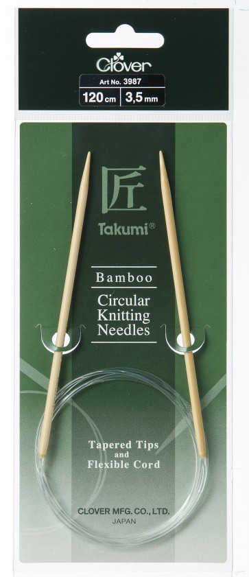 CLOVER Rundstrickndl. Bambus Takumi 120cm/3.50mm