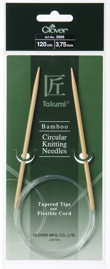 CLOVER Rundstrickndl. Bambus Takumi 120cm/3.75mm
