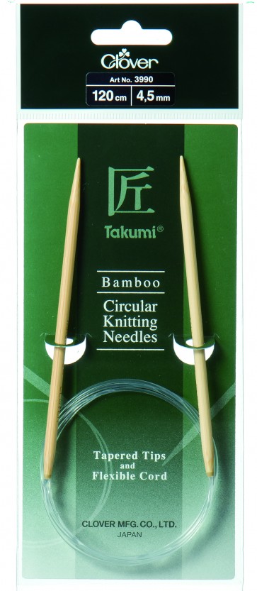 CLOVER Rundstrickndl. Bambus Takumi 120cm/4.50mm