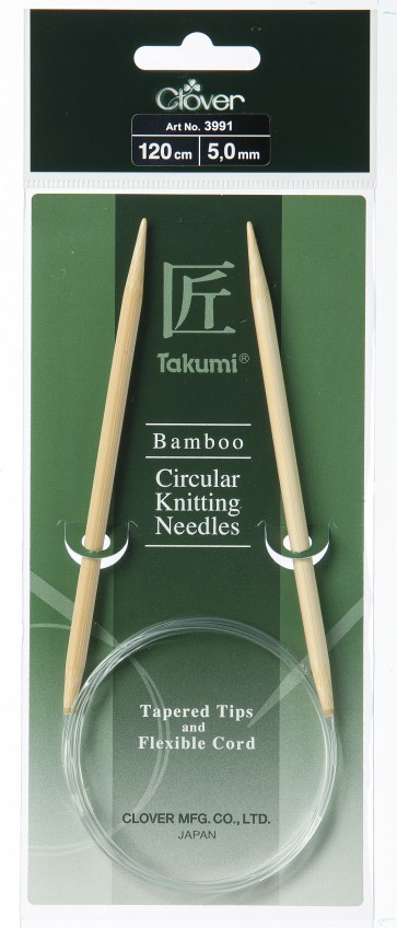 CLOVER Rundstrickndl. Bambus Takumi 120cm/5.00mm