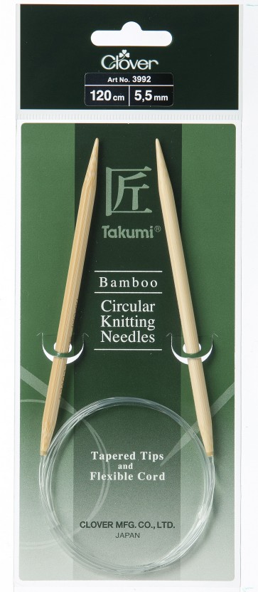 CLOVER Rundstrickndl. Bambus Takumi 120cm/5.50mm