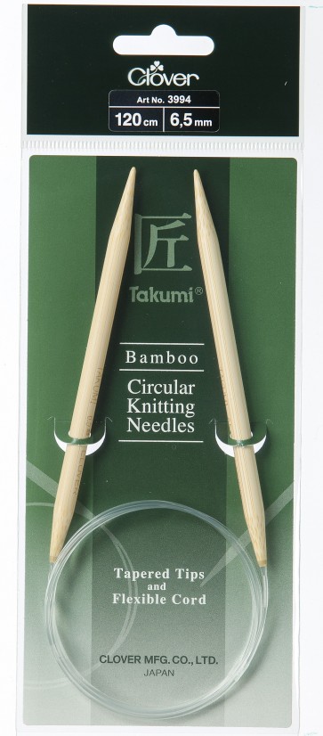 CLOVER Rundstrickndl. Bambus Takumi 120cm/6.50mm